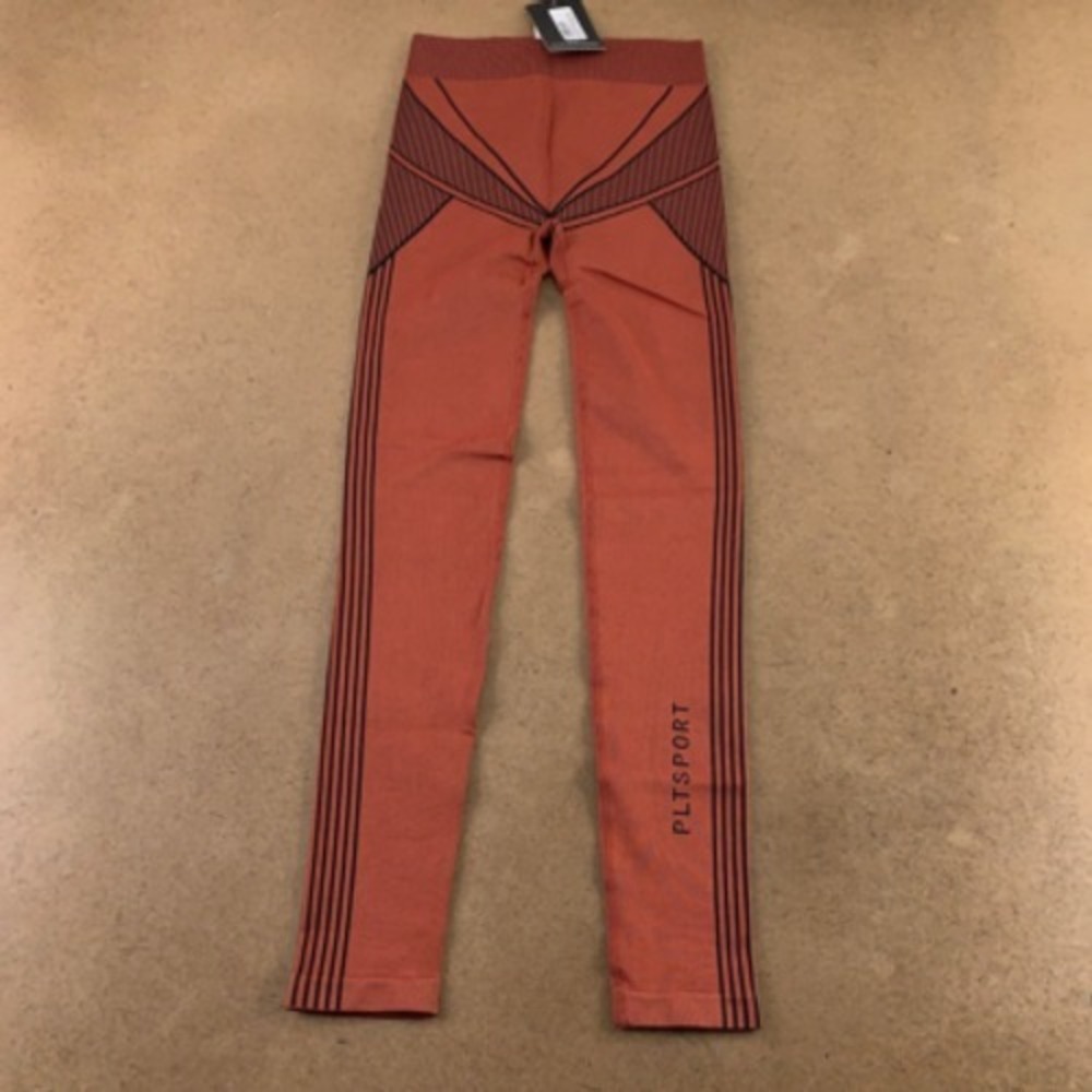 Pretty Little Thing Womens Leggings Pants Rust Yoga Waistband Seamless S New